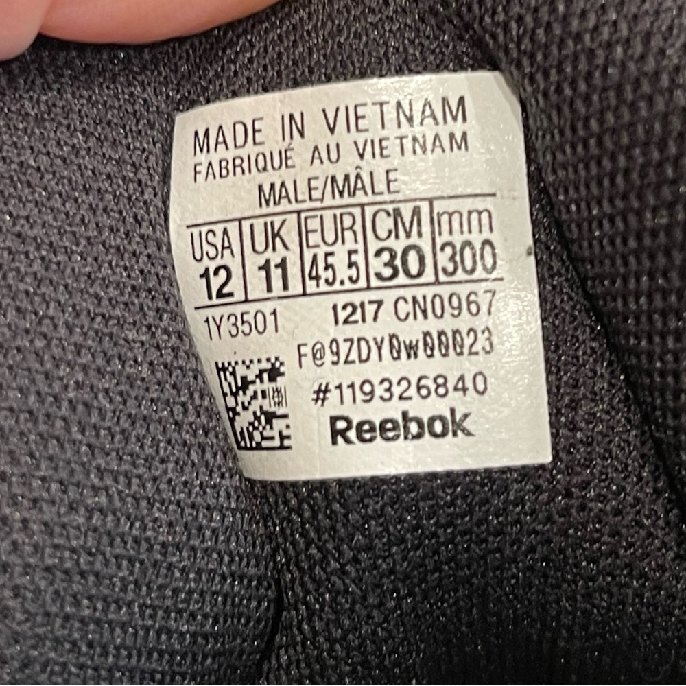 Reebok Black Patterned Sneakers - Picture 5 of 7